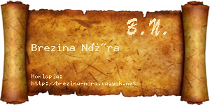 Brezina Nóra névjegykártya